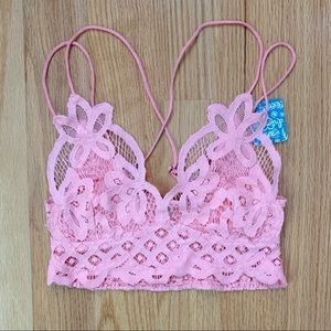 Free People Adelaide Bralette (S) in Salmon Color